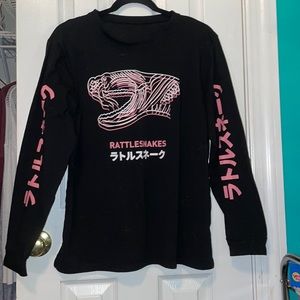 unisex medium “RATTLESNAKES” graphic design long sleeve top